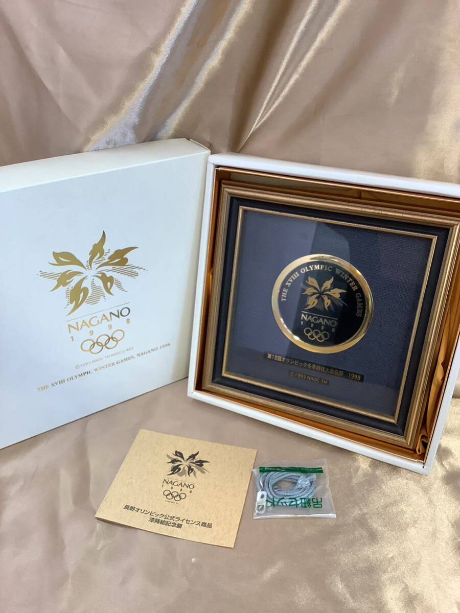 ー 長野オリンピック 公式ライセンス商品 漆蒔絵 記念額 コレクション の画像1
