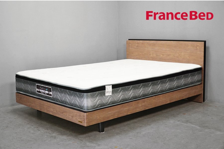 583 展示美品 France bed(フランスベッド) Ag-ブレスク-BAE-PW キュリエス・エージー マットレス付きダブルサイズベッドの画像1