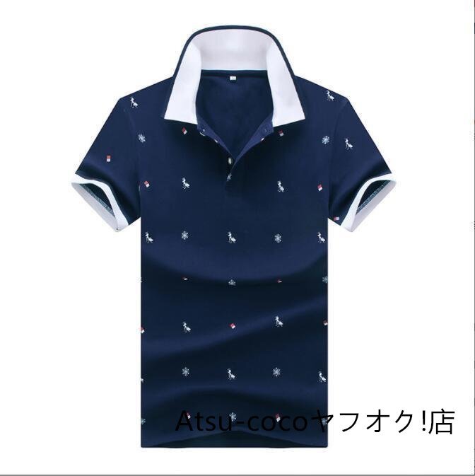 新作夏物ポロシャツ 半袖メンズ ゴルフシャツ ゴルフウェア Tシャツ カットソー トップス スポーツポロシャツM～4XL_画像5