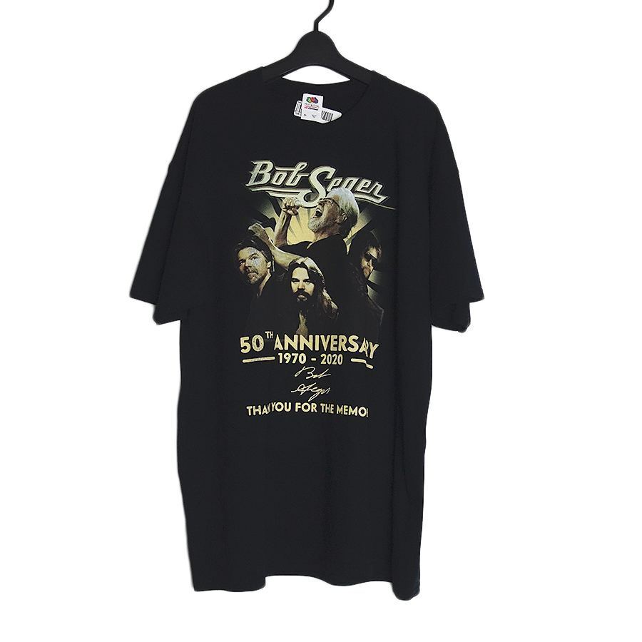 新品アウトレット tシャツ Bob Seger ミュージシャン プリントTシャツ 半袖 メンズ XLサイズ 黒色 ティーシャツ FRUIT OF THE LOOM_画像1