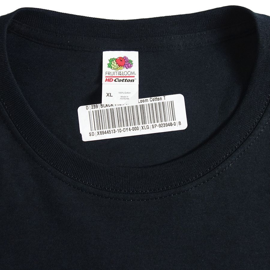 新品 tシャツ FRUIT OF THE LOOM 消防士 バックプリントTシャツ 黒色 半袖 メンズ XL ティーシャツの画像4
