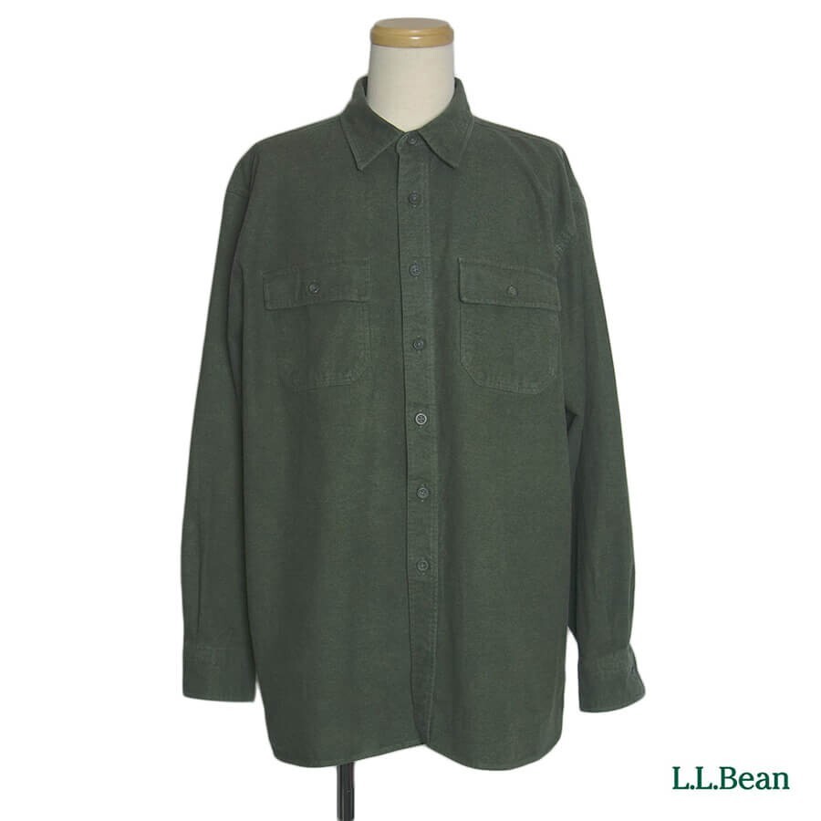 L.L.Bean エルエルビーン プレーン ネルシャツ メンズ XL USA古着 長袖_画像1