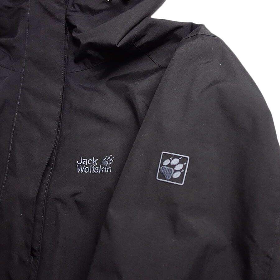 Jack Wolfskin Jack Wolfskin TEXAPORE jacket blouson nylon jacket black color lady's M size outdoor old clothes 