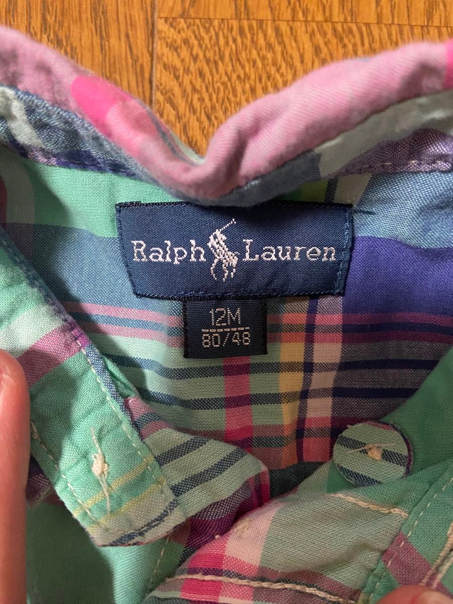 ラルフローレン LAUREN RALPH チェック ポロラルフローレン シャツ　80 ベビー　キッズ