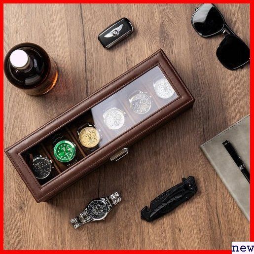 ProCase - Espresso present small articles adjustment display case wristwatch 2 -step type PU made arm clock case 79