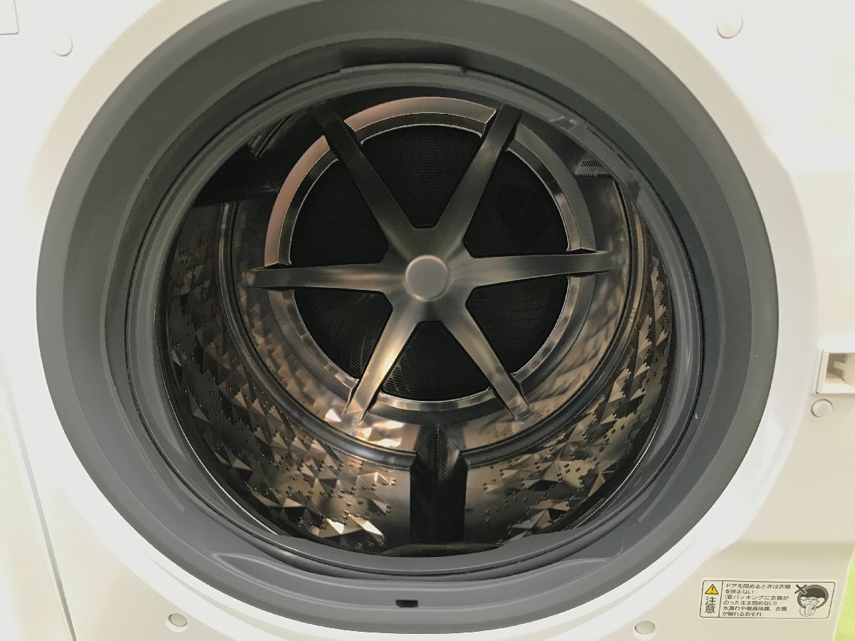 美品★パナソニック Panasonic Cuble ドラム式洗濯乾燥機 洗濯10kg 乾燥5kg 左開き 斜型 自動投入 シワ取り NA-VG1500L 2021年製 YD04012Nの画像10