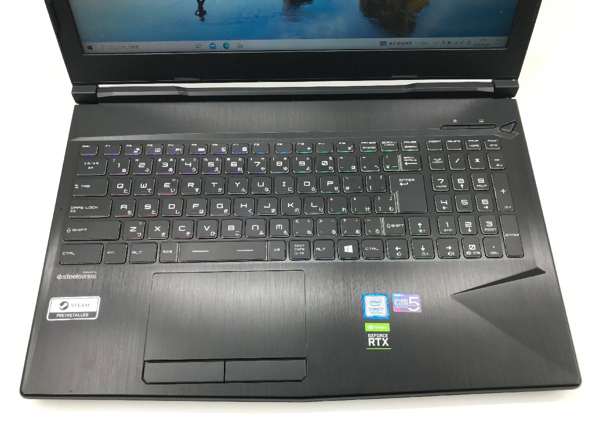 美品★サードウェーブ ドスパラ GALLERIA ゲーミングノートPC Windows10Home i7 9750H 32GB SSD512GB HDD1TB RTX2070 GCR2070RGF 03224Nの画像3