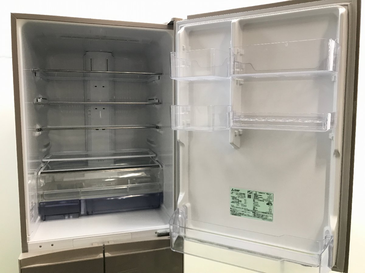 美品 MITSUBISHI 三菱電機 置けるスマート大容量 冷凍冷蔵庫 MR-B46F-F 右開き 5ドア 間冷式 455L 真ん中冷凍室 自動製氷 20年製 YD03096S_画像5