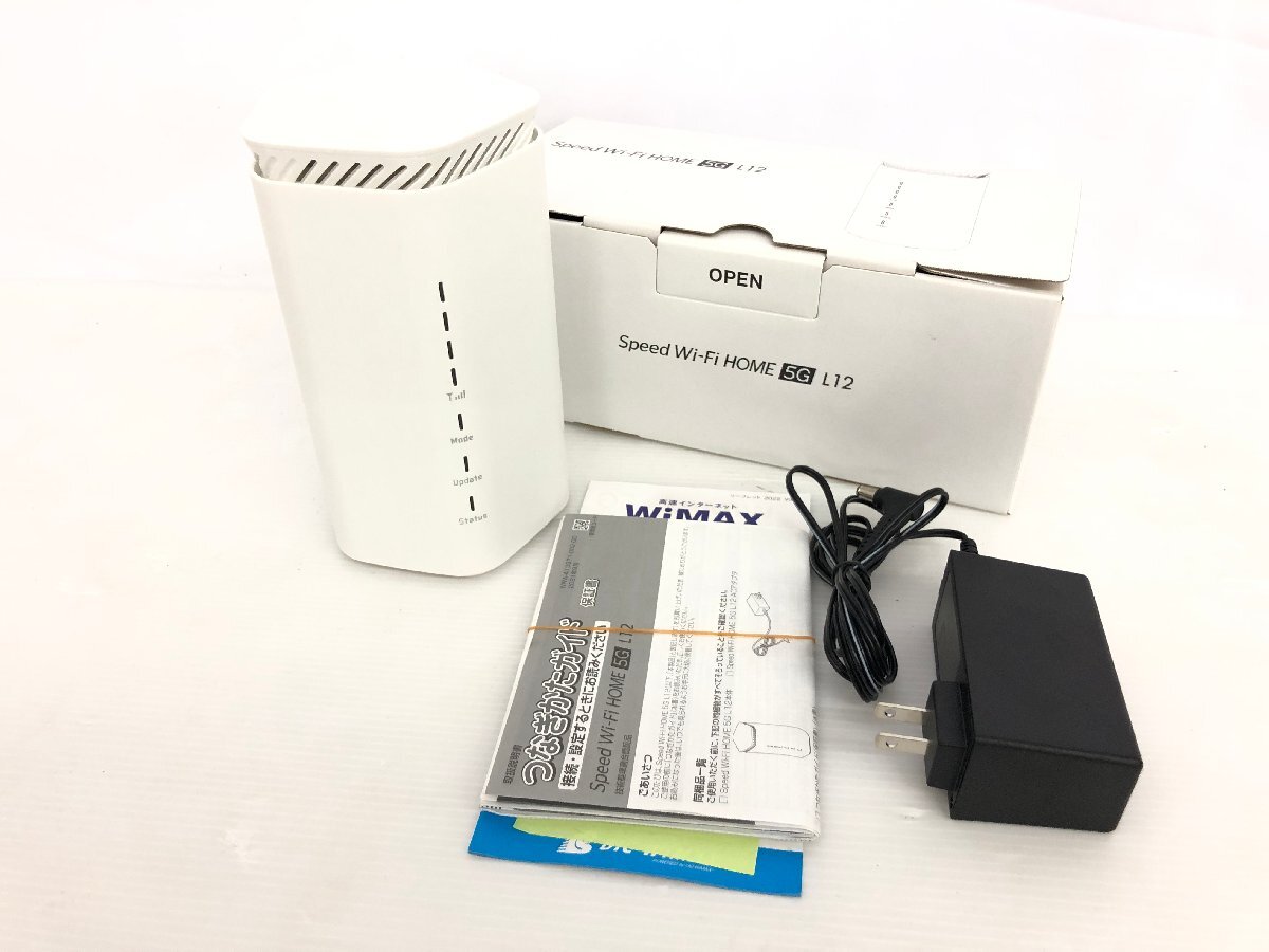 美品★NEC 日本電気 Speed Wi-Fi HOME 5G L12 ホームルーター au 判定〇 5G対応 接続台数40台 Wi-Fi 6 4ストリーム NAR02 2022年製 T04040Nの画像1