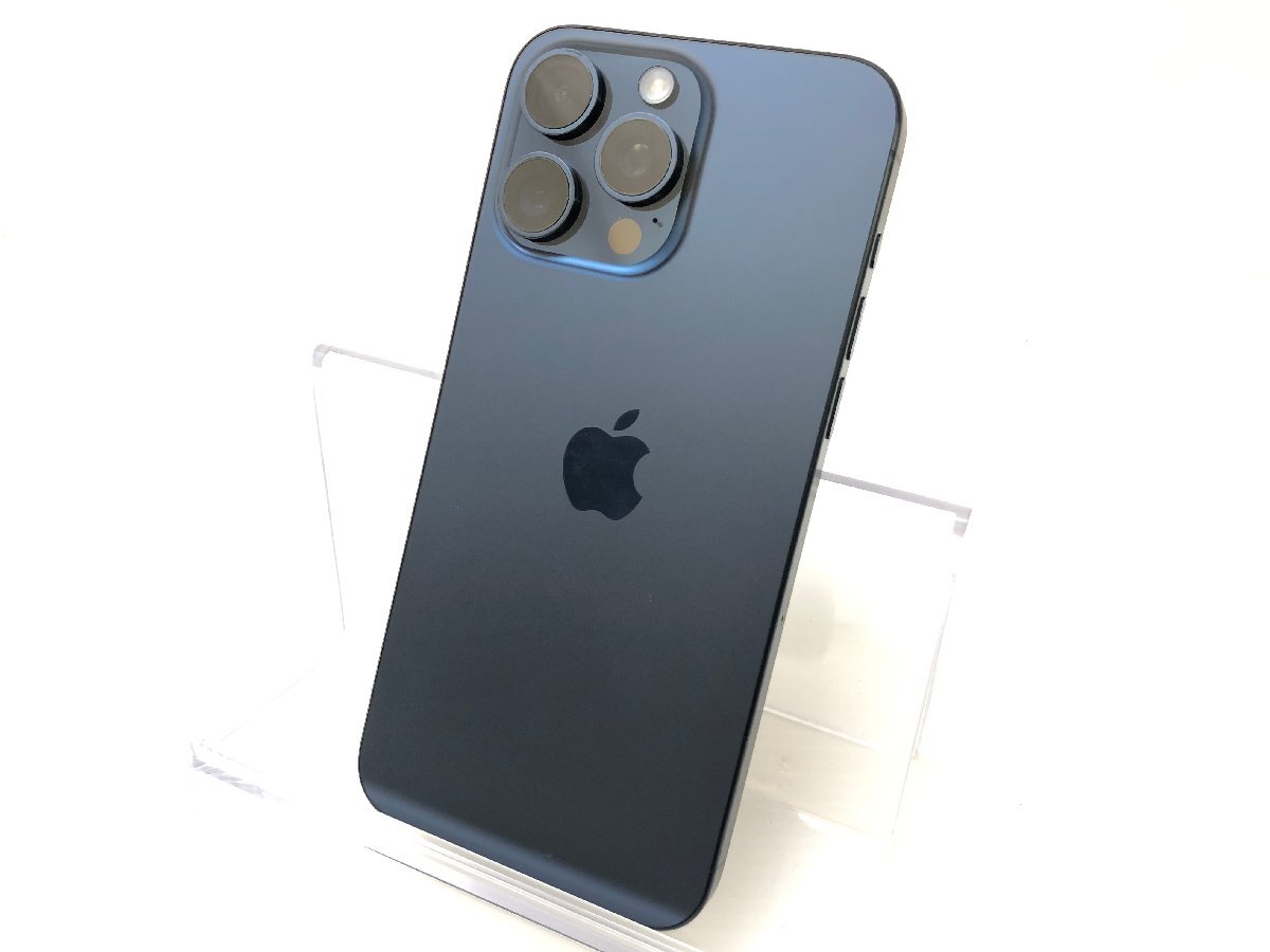 極美品 Apple アップル iPhone15 Pro Max 256GB 6.7型 SIMフリー 判定○ ブルーチタニウム スマートフォン スマホ MU6T3J/A T04063Sの画像2