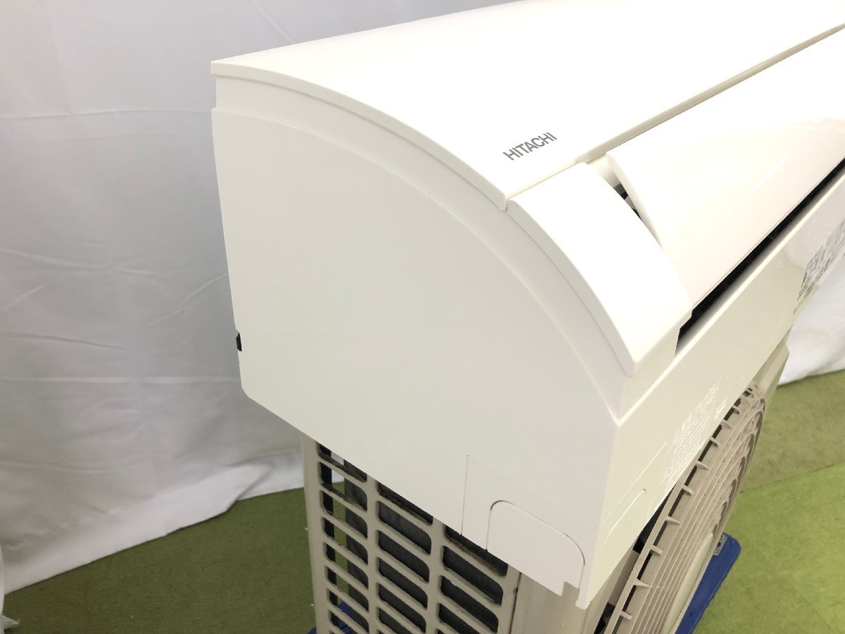 美品 日立 HITACHI ステンレスクリーン 白くまくんHM エアコン RAS-HM22H おもに6畳用 2.2kW 6畳～9畳 2019年製 自動掃除機能 TD04049Sの画像2