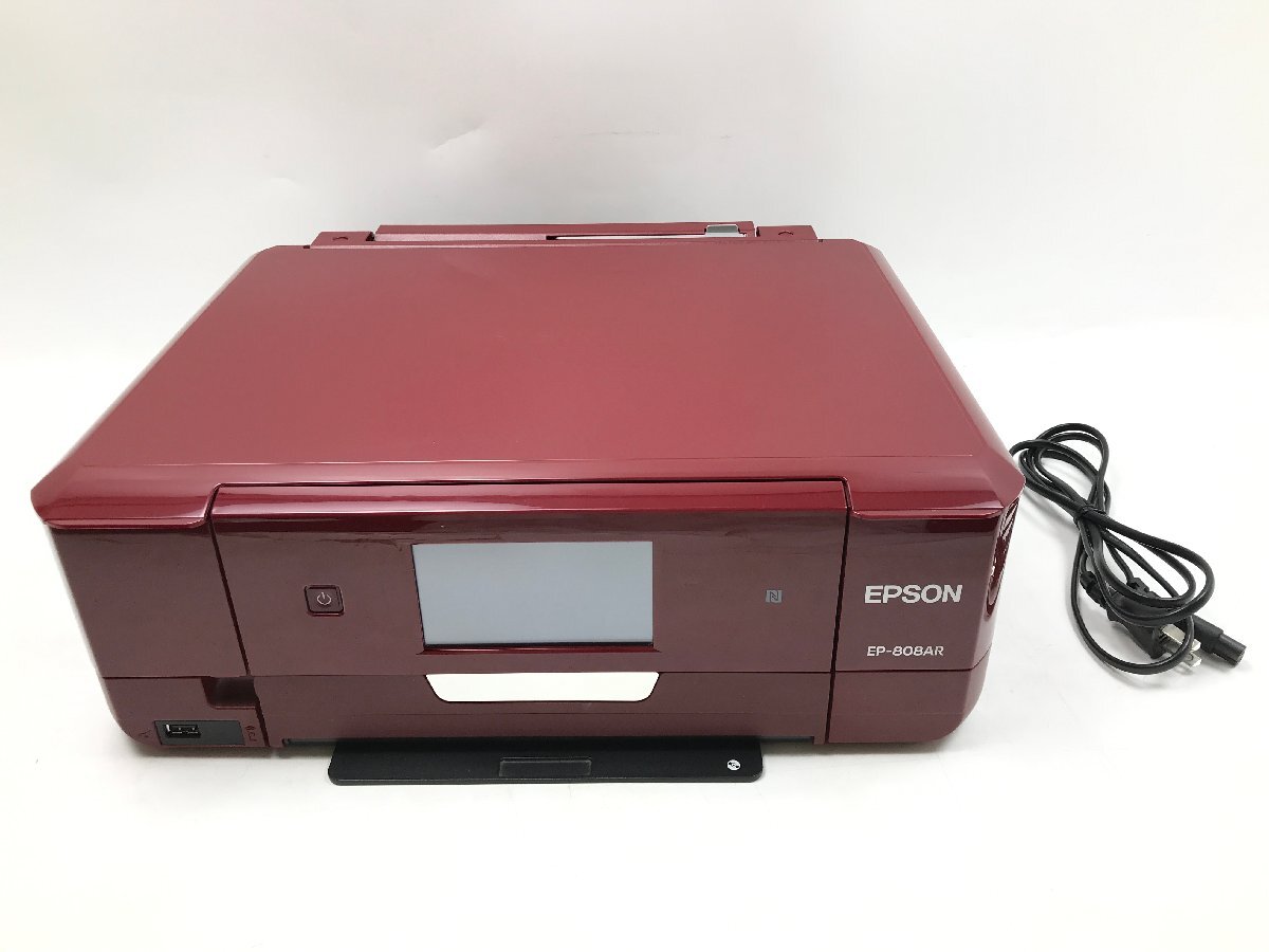 EPSON エプソン カラリオ インクジェットプリンター 複合機 最大A4 タッチパネル 無線LAN接続対応 EP-808AR 15年製 Y04121Sの画像1