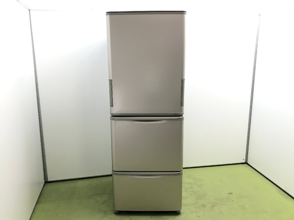 美品★シャープ SHARP 冷凍冷蔵庫 左右開き どっちもドア 3ドア 350L ローウエスト設計 ナノ低温脱臭触媒 脱臭 SJ-W352C-N YD04096Nの画像2