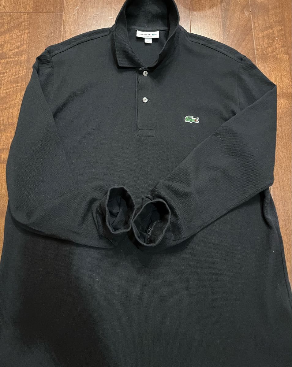 日本製 ラコステ LACOSTE L1312 ブラック 長袖ポロ 5 L XL|L1212  L1312 ジョンスメドレー