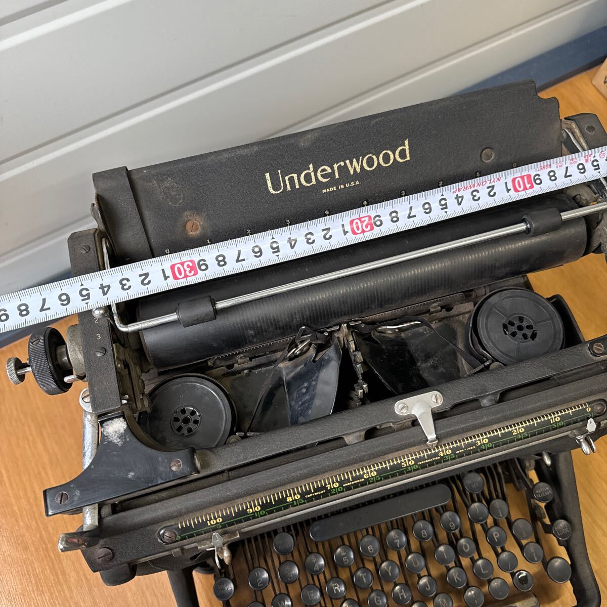 当時物 Underwood アンダーウッド タイプライター ヴィンテージ レトロ アンティーク u.s.a. アメリカ ビンテージ 現状の画像10