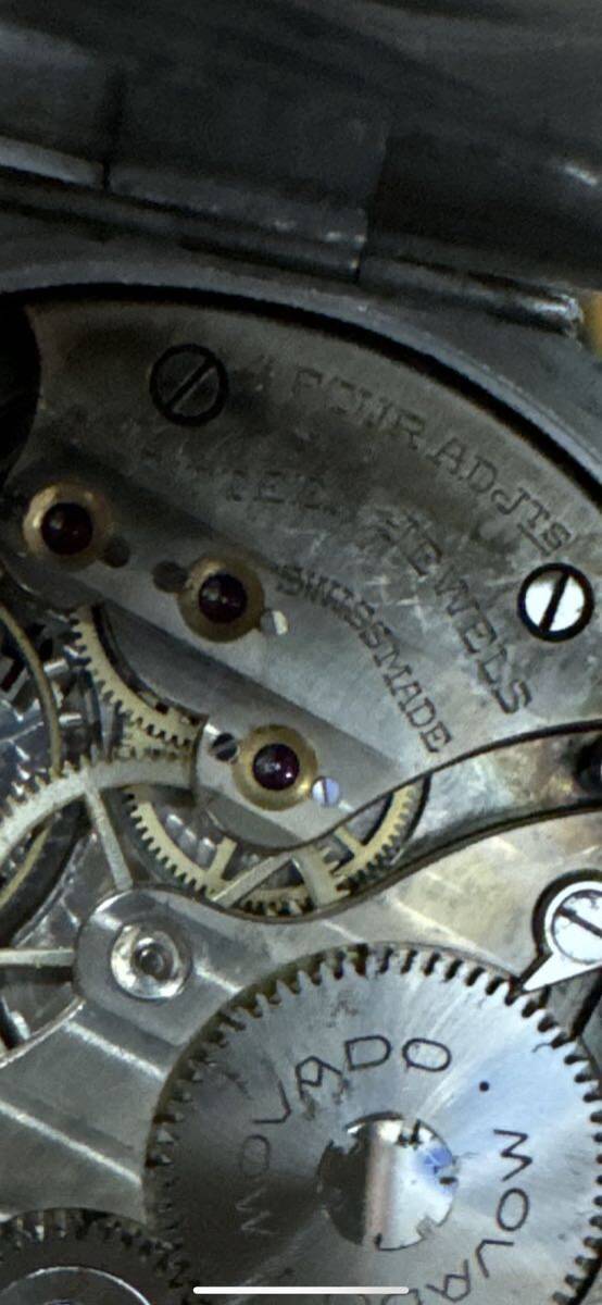 アンティーク MOVADO モバード 15石 懐中時計 手巻き の画像6