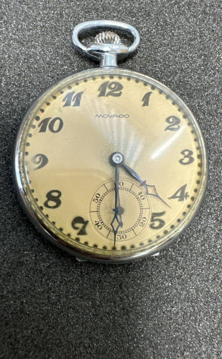 アンティーク MOVADO モバード 15石 懐中時計 手巻き の画像2