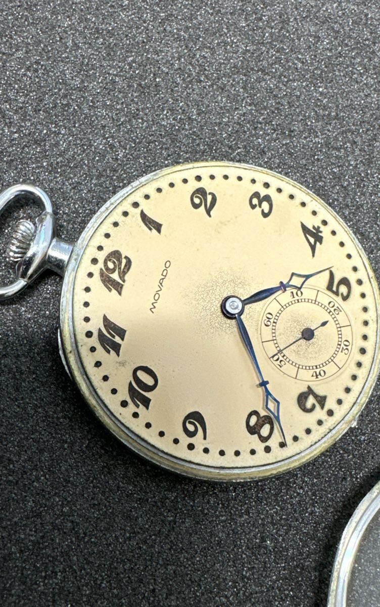 アンティーク MOVADO モバード 15石 懐中時計 手巻き の画像8