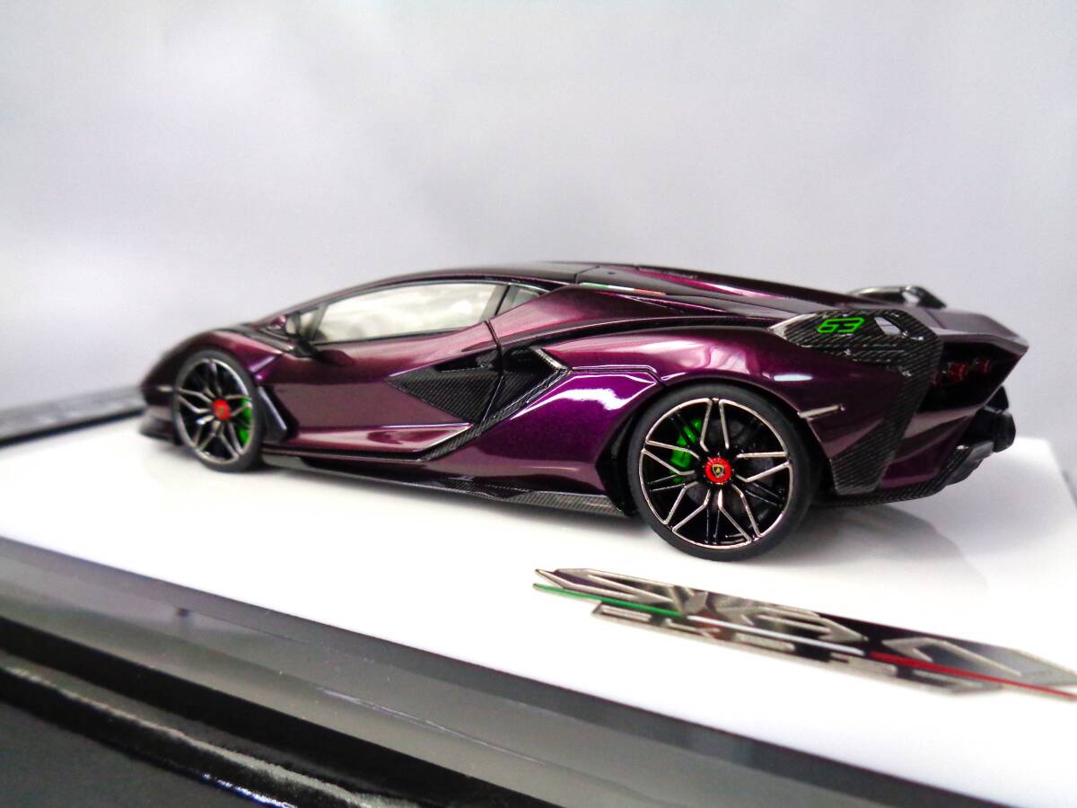 アイドロン EIDOLON アクセルワークス AXELLWORKS 1/43 Lamborghini Sian FKP37 2019 Alba Cielo EM533AX1 シークレットの画像3