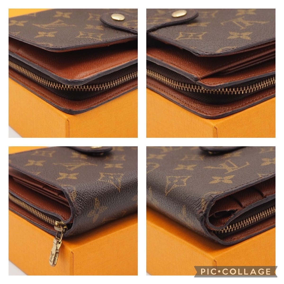 LOUIS VUITTON ルイヴィトン モノグラム ポルトパピエ ジップ ポルトパピエジップ 二つ折り財布 財布