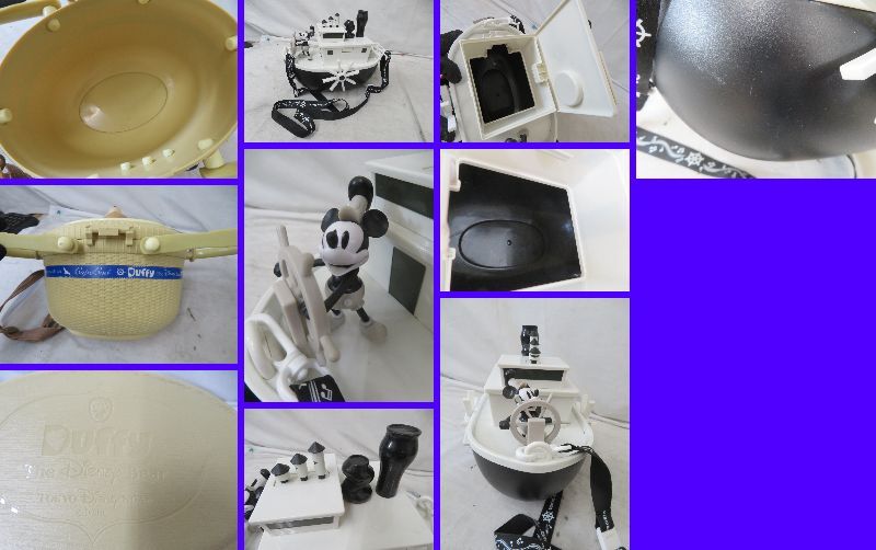 U-336*Disney/USJ* Popcorn bucket / drink holder *9 point set * Mickey / Duffy / Mini on / Conan / super mushrooms * secondhand goods 