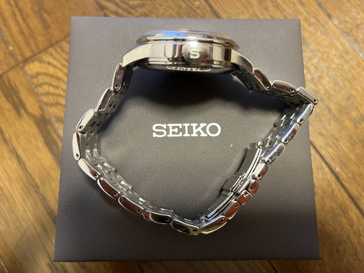 SEIKO(セイコー) 腕時計 PRESAGE(プレザージュ) 4R57-00E0 メンズ 裏スケ シルバー 本体・説明書・保証書・箱付の画像6