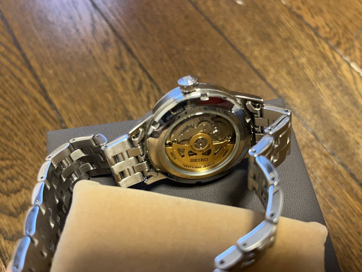 SEIKO(セイコー) 腕時計 PRESAGE(プレザージュ) 4R57-00E0 メンズ 裏スケ シルバー 本体・説明書・保証書・箱付の画像3