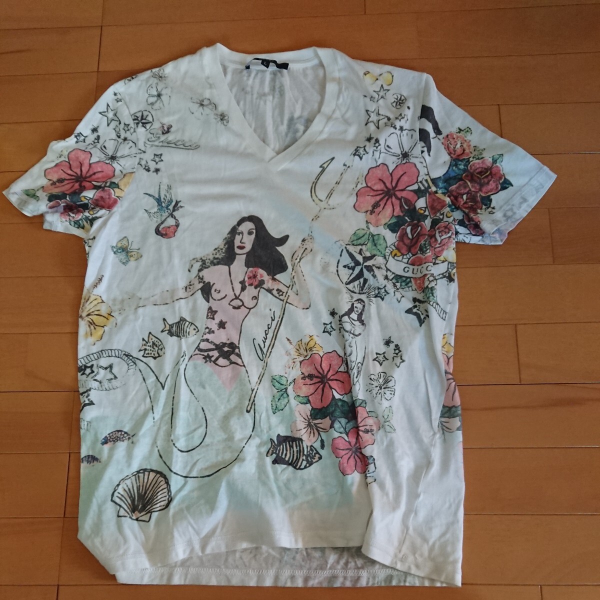 GUCCI マーメイドプリントTシャツ L_画像1