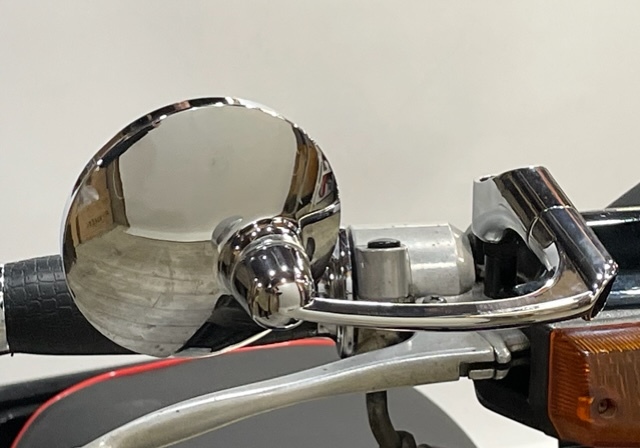 ホンダジャイロ ジャイロX ジャイロUP サークルバレンミラー（左右セット）メッキ カスタム 改造 バックミラー サイドミラー ドレスアップ!