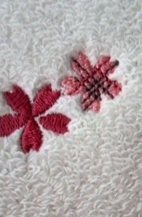 BURBERRY　バーバリー 桜がノバチェック　刺繍 タオルハンカチ