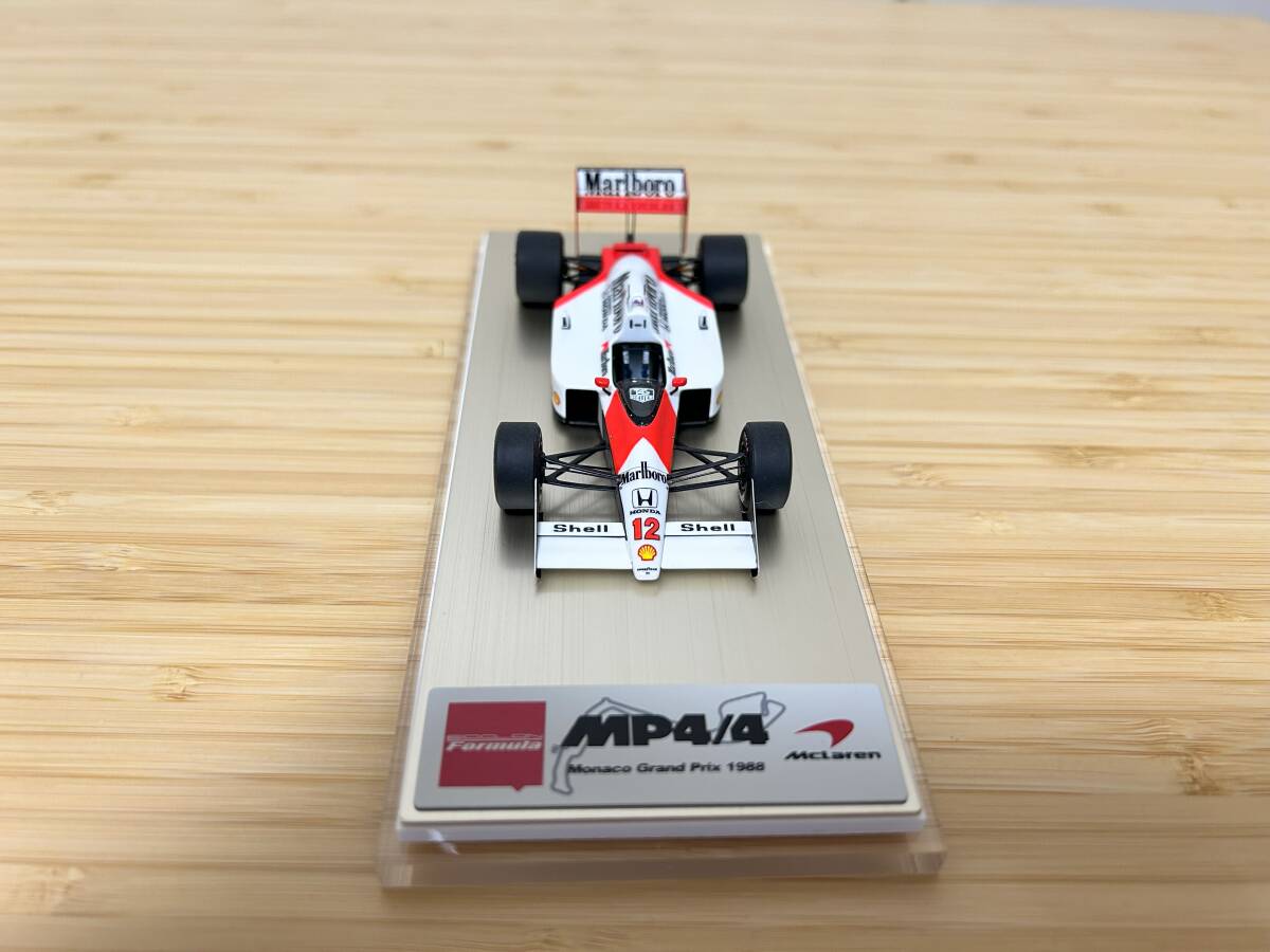 1/43 メイクアップ EIDOLON アイドロン マクラーレン ホンダ MP4/4 #12 アイルトン・セナ 1988 モナコGP（FE014B）