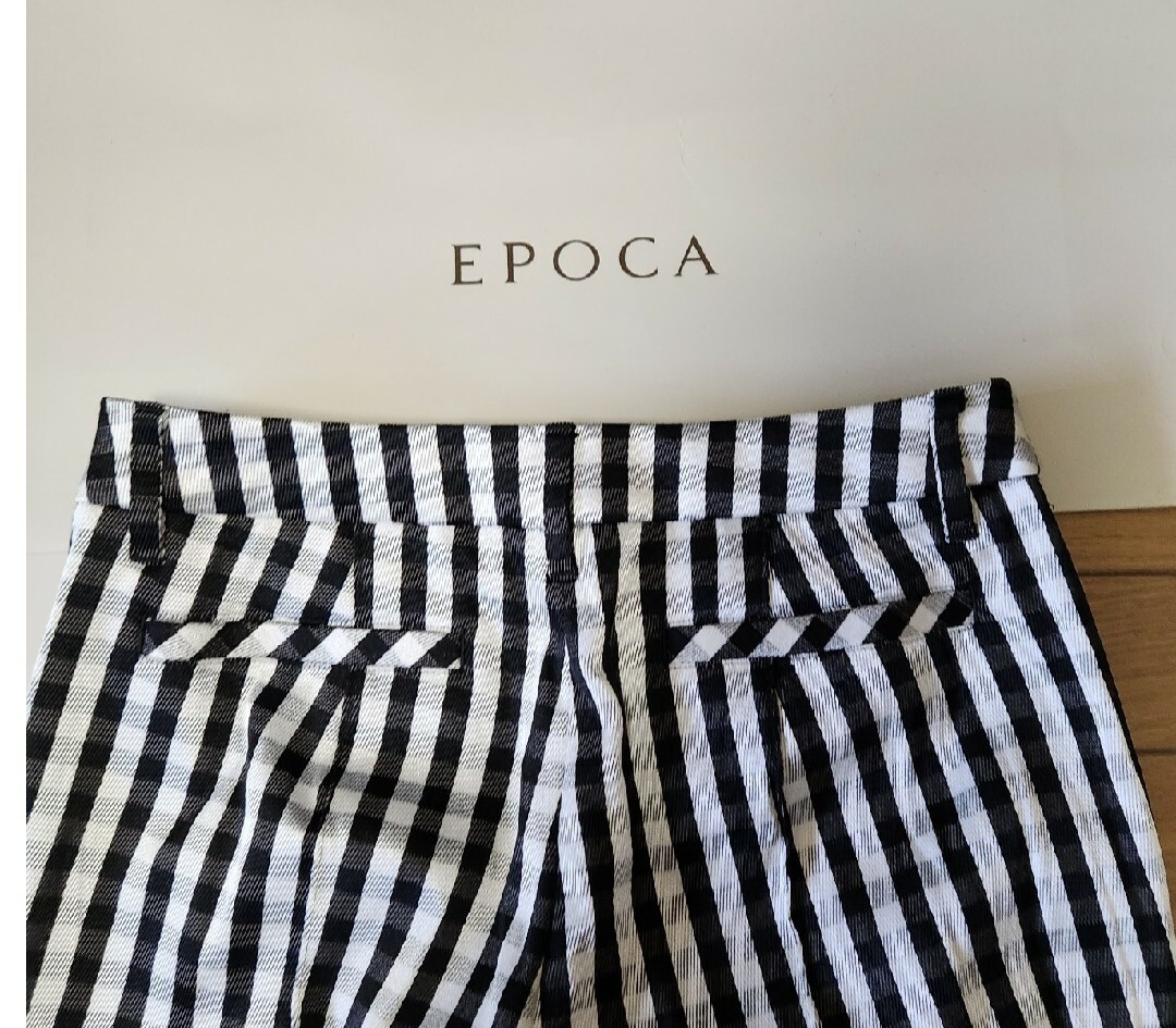 ◆EPOCA エポカ◆定価40,000円　ギンガムチェック柄のクロップドパンツ_画像6