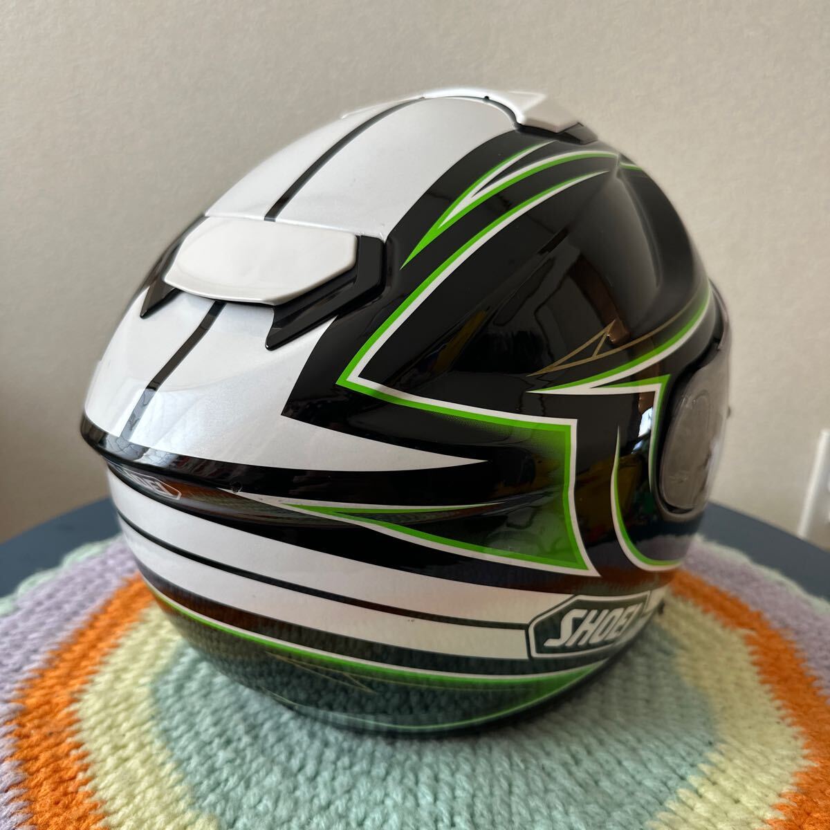 SHOEI ショウエイ フルフェイスヘルメット GT-Air EXPANSE Mサイズ B+com ONE 付き カワサキグリーン ビーコムワン オマケ付きの画像4