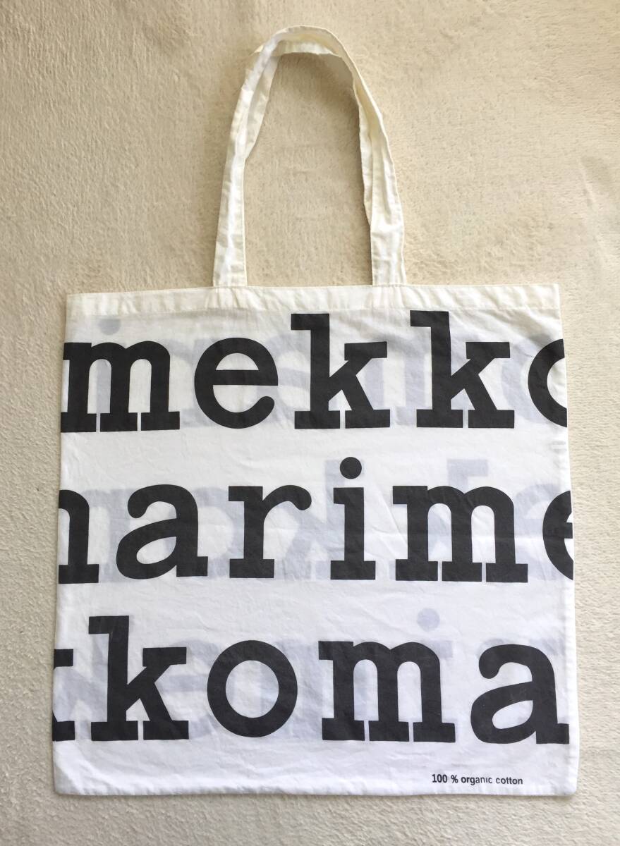 ◆marimekko エコバッグ マリメッコ オーガニックコットン トートバッグ 非売品 北欧の画像1