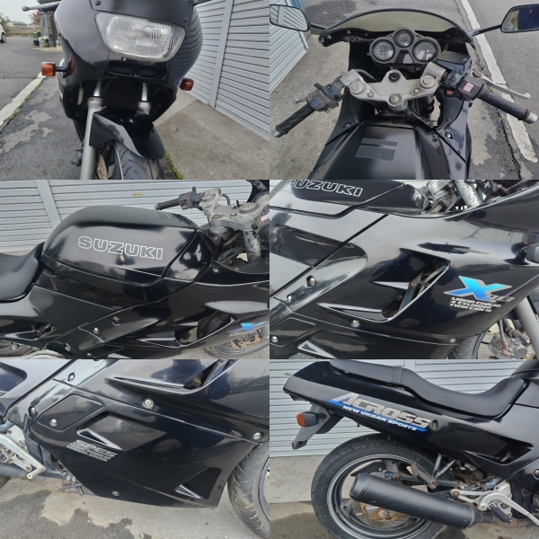 初期型 スズキ ACROSS アクロス 不動車 ジャンク 25,670㎞ 書類付き レストアベース GSX250F GJ75A-101 ブラックの画像5