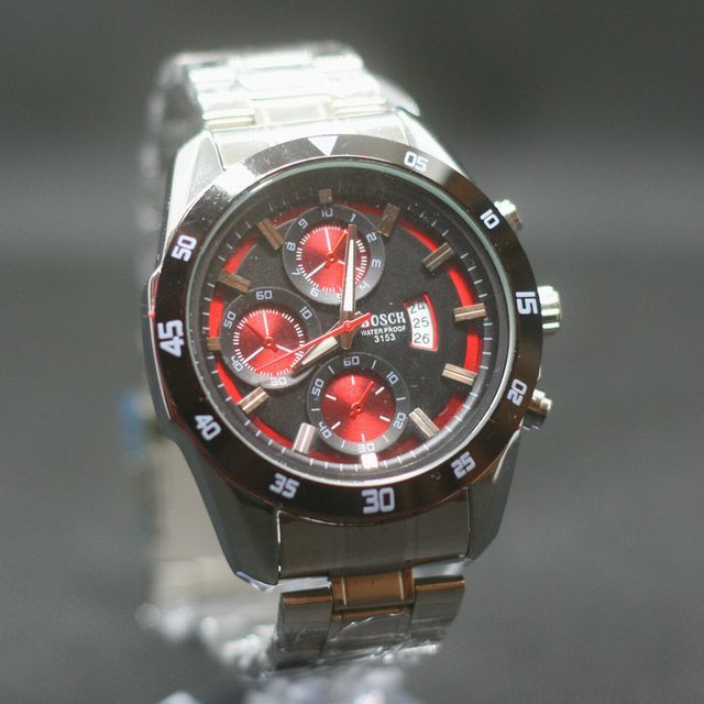 ■□ セール ■□ 新品 BOSCH2 メンズ ビジネス 腕時計 レッド ブラック 【ディーゼル バーバリー ダンヒル ポールスミス】