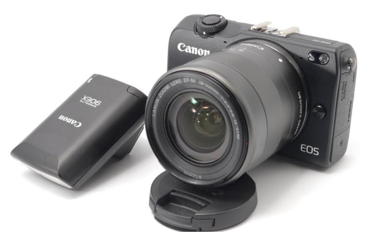 美品Canon キャノン　EOS M2☆Wi-Fi内蔵手ぶれ補正☆取扱説明書付き　ミラーレス一眼カメラ