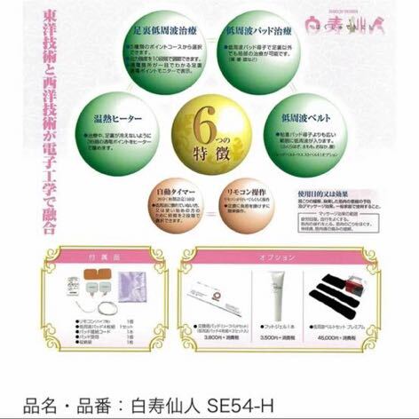 可動品　白寿仙人　株式会社トップラン　SE-54H 家庭用低周波治療器　通電確認済み_画像6