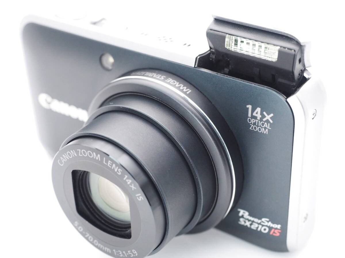 ★動作品★キャノン Canon PowerShot SX210 IS 黒 ブラック パワーショット デジカメ 2024033_画像3