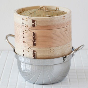  Chinese basket steamer ..(seiro) stainless steel saucepan 18cm set 