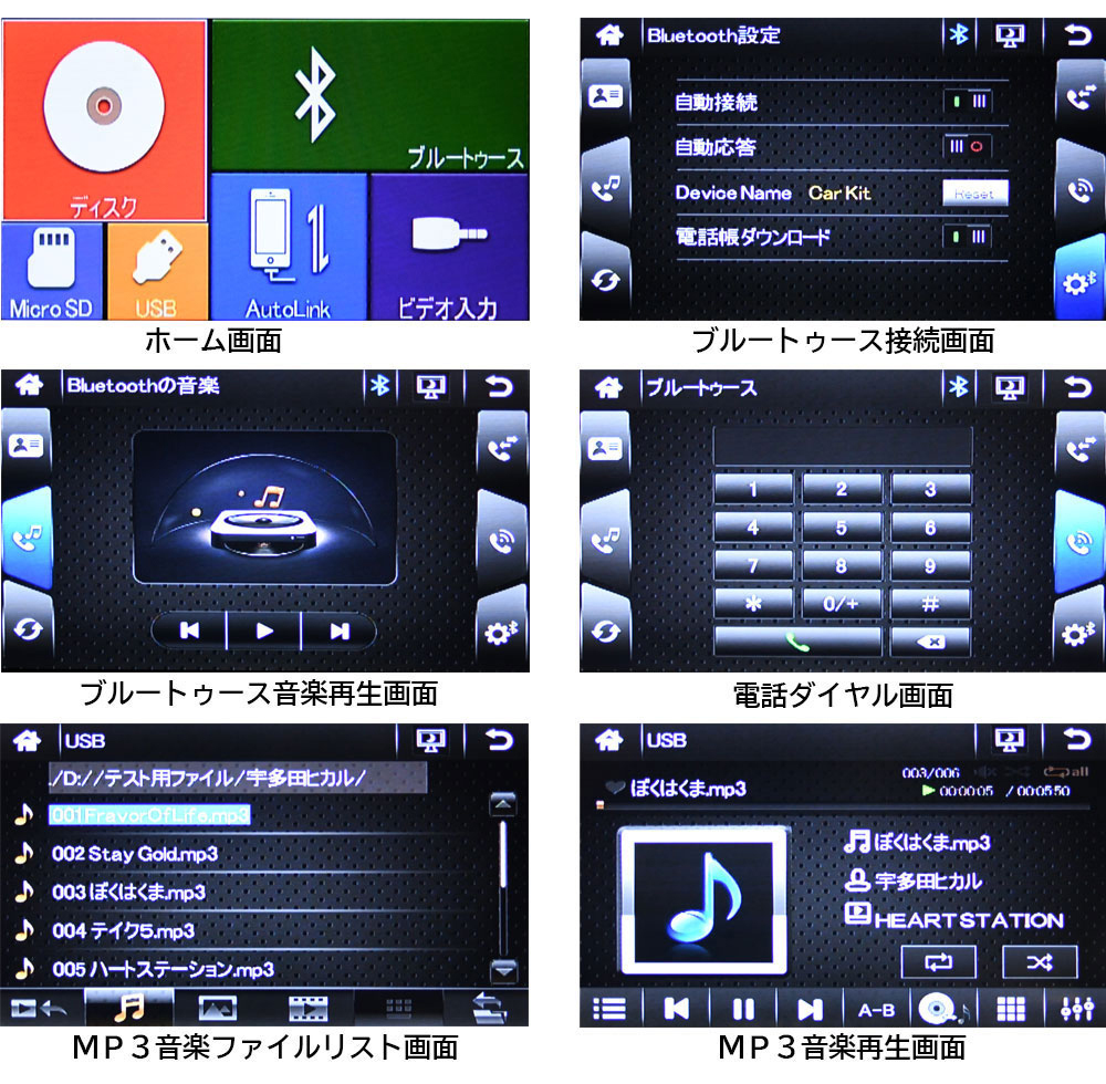 24v 12vトラック ハーフDIN ミニCD,DVDプレーヤー iPhone アンドロイドスマホ Androidミラーリング ブルートゥース USB SD電話 音楽再生の画像4