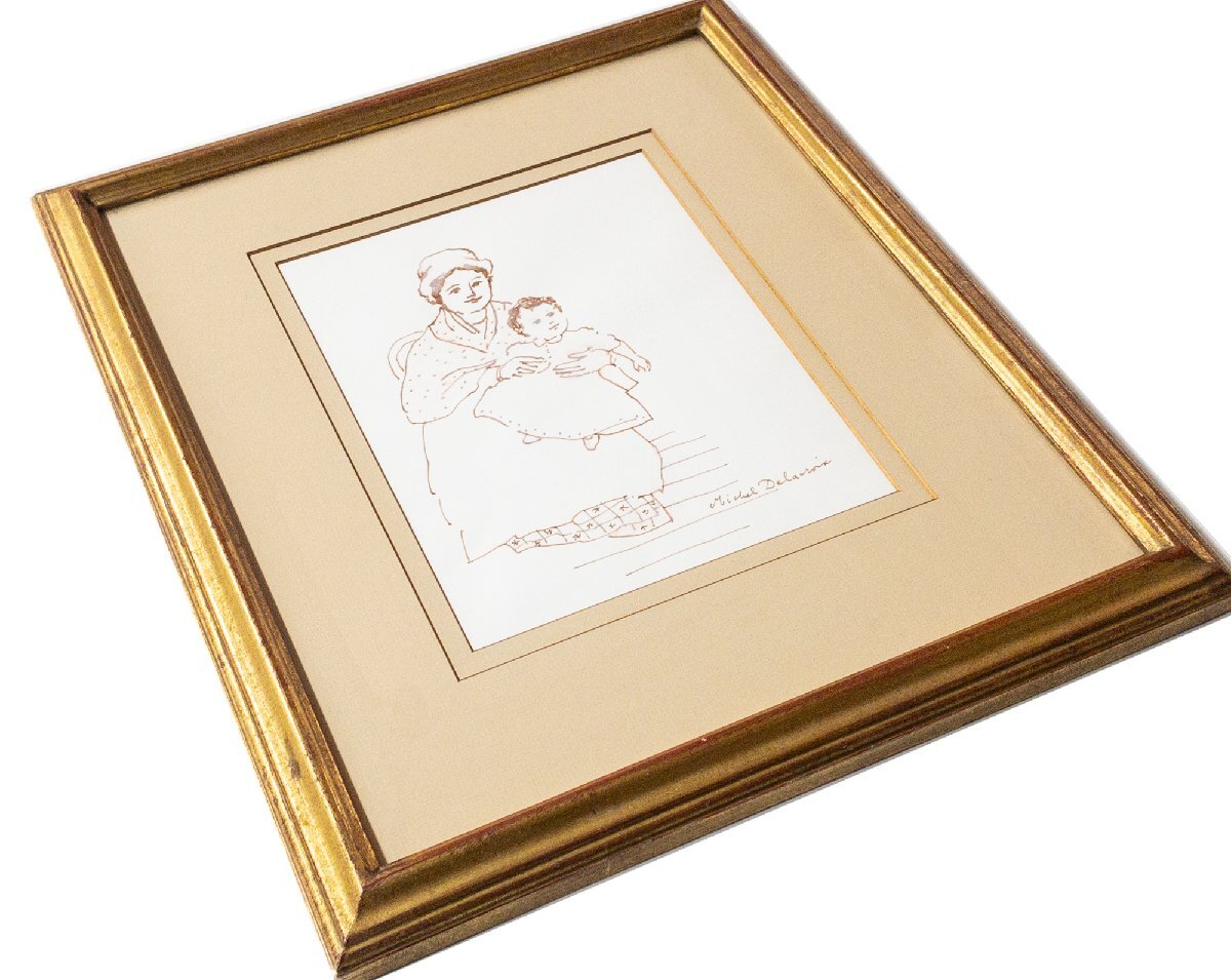 [SHIN]mi shell * gong black wa[La nourrice]do rowing autograph equipped frame popular author genuine work 