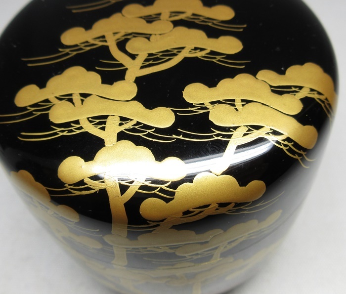 G2084】茶道具 塗師 荒井喜峰 浜松蒔絵 利休棗 共箱 即決 送料 G2084】茶道具 塗師 荒井喜峰 浜松蒔絵 利休棗 共箱 即決 送料