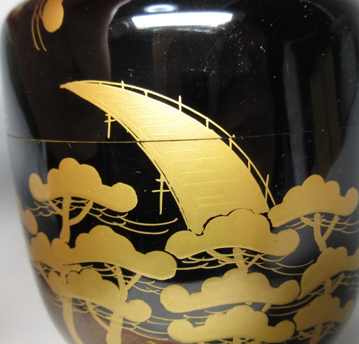 G2084】茶道具 塗師 荒井喜峰 浜松蒔絵 利休棗 共箱 即決 送料 G2084】茶道具 塗師 荒井喜峰 浜松蒔絵 利休棗 共箱 即決 送料