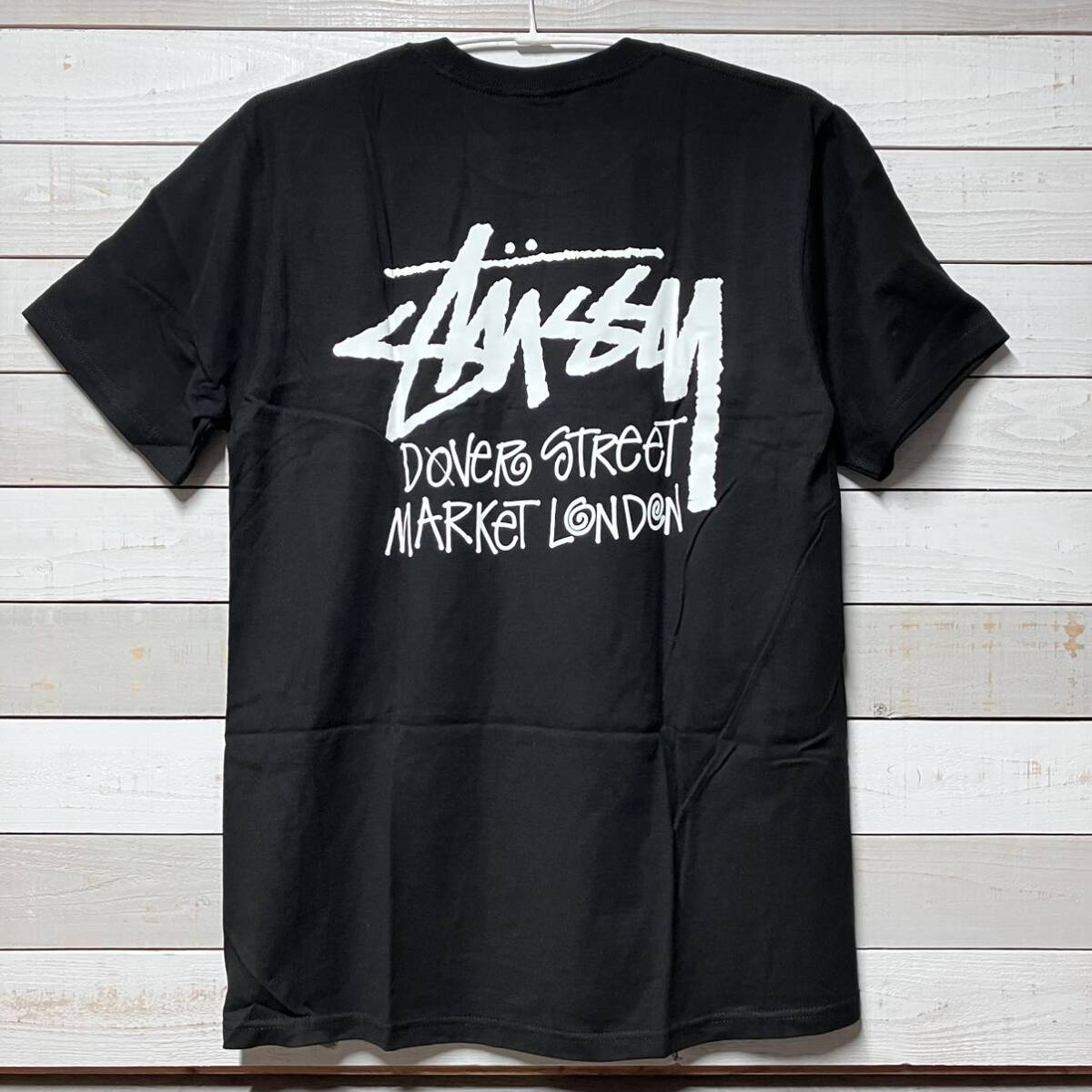 SIZE M STUSSY DSM LONDON SS BLACK TEE SHIRT ステューシー ドーバー ストリート マーケット ロンドン ブラック 半袖 Tシャツ