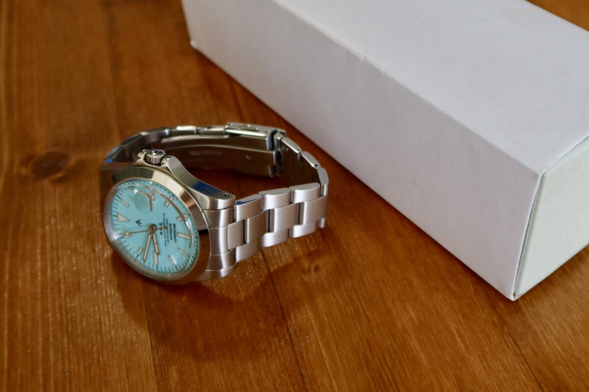 【新品同様】 NAVAL WATCH ナバルウォッチ FRXA010 Turquoise ターコイズ 自動巻き LOWERCASE別注