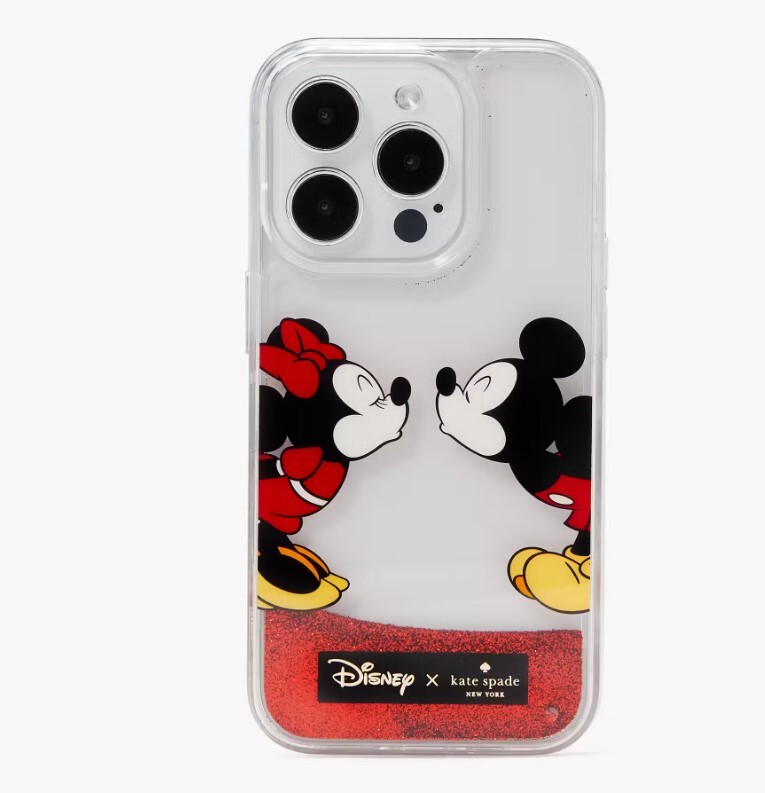 US limitation (*^^*) 2024 limitation collaboration *Disney X Kate Spade New York Minnie Mouse Liquid iPhone 15 Pro Case genuine article . we deliver!