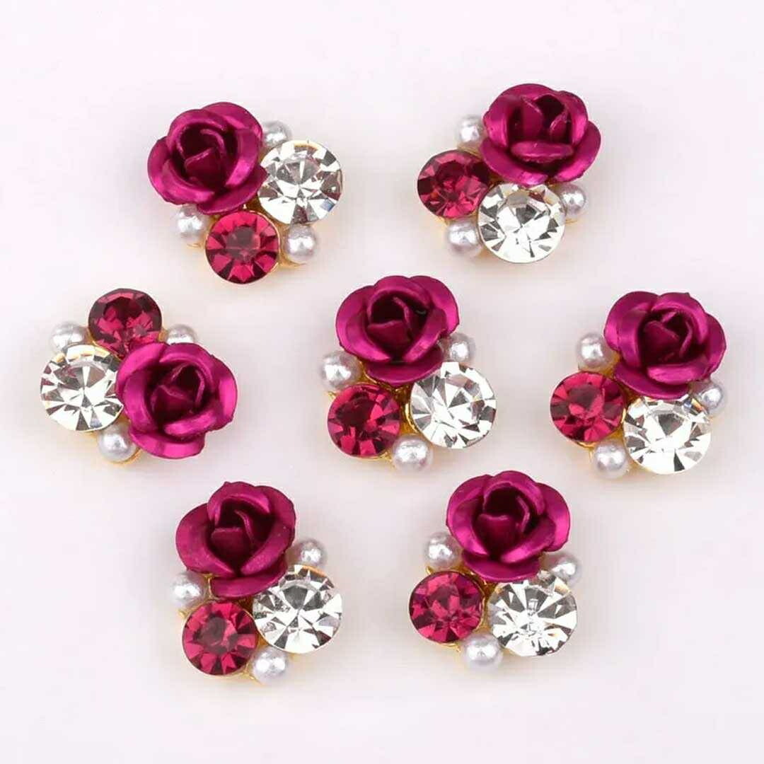 [ rose pink ] Nailparts rose rose 10 piece entering all 4 color deco rhinestone decoration pretty stylish .. Korea 