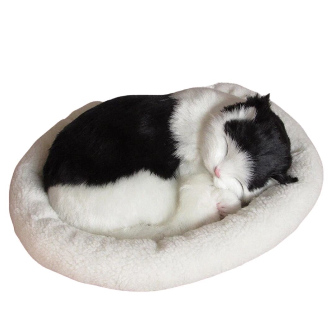 【白黒】インテリア クッションで寝る猫 3色カラー ネコ 抱き枕 動物 アニマル かわいい チャーミング おもちゃ ぬいぐるみ 誕生日 _画像9