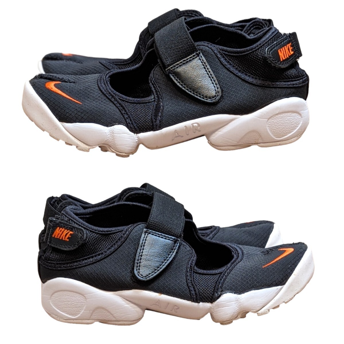 NIKE AIR RIFT ナイキ エアリフト 23cm ブラック オレンジ　レディーススニーカー　NIKEスニーカー　NIKEサンダル　NIKEエアリフト